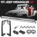 Racbox 52 Inch Off road LED Light Bar + 2 X 4 inch LED Pods Light + Windshield Mounting Brackets with Wiring Harness Set for Jeep Wrangler JK Unlimited JKU Rubicon Sahara 2007-2018