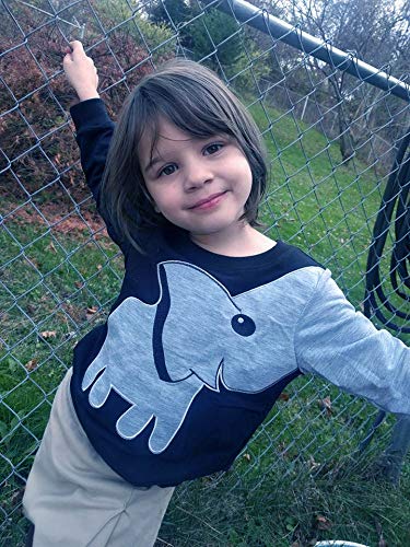 LitBud Little Boys Jumpers Kids Elephant Sweaters Sweatshirt Pullover Casual Shirt Tops