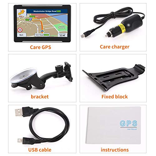 GPS Navigation for car 7 Inches car GPS 2019 Updated North American Lifetime Free MapTouch Screen 8GB Memory Multi Language Spoken GPS Navigation System for Car Vehicle Truck Taxi Driving Alert - Thumbnail 6