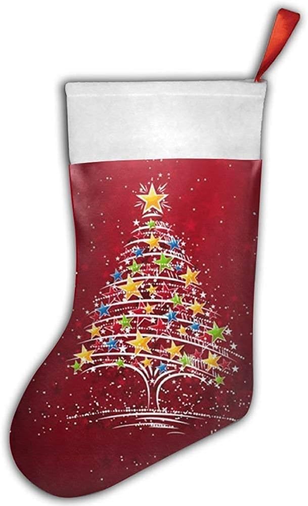vbndgfhjd Christmas Printed Socks Fun Colorful Festive Pattern Christmas Tree Logo Sock Christmas Stockings