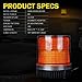 Xprite Amber LED Beacon Light, Forklift Strobe Lights w/Magnetic Base for Construction Vehicles, TowTrucks, Security Patrol, Postal, Golf Carts, UTV ATV, Snow Plows
