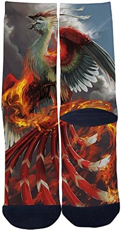 VarClouds Men's Women's Custom Creatures of Myth Adorableness Creative Casual Fashion Crew Socks Black