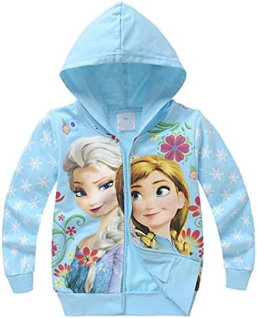 PCLOUD Frozen Ladies Zippered Hoodie Blue