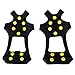 mingche Ice Grips,Crampons Non-Slip Ice & Snow Grips Cleat Over Shoe/Boot Traction Cleat Rubber Spikes Anti Slip 10 Steel Studs Slip-on