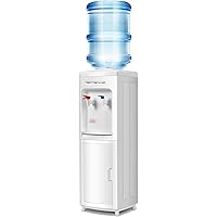 Giantex Top Loading Water Cooler Dispenser 5 Gallon Normal Temperature Water and Hot Bottle Load Electric Primo Home…