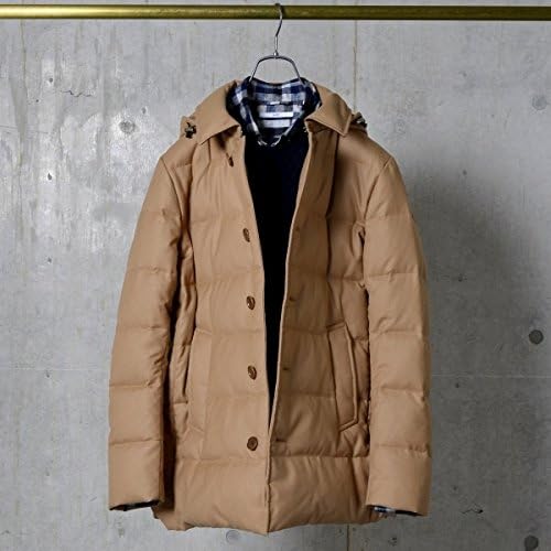 Amazon シップス メンズ Ships Sc Merino Optimo 使用 ウール フード シングルpコート ダウンジャケット キャメル Small コート ジャケット 通販