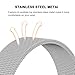 QusFy Metal Band Compatible with Samsung Galaxy Watch 4 Bands 40mm 44mm / Watch 4 Classic 46mm 42mm/Watch 3 41mm / Active 40mm / Active 2 44mm, 20mm Stainless Steel Magnetic Mesh Bands for Women Men