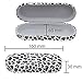 Grey Glasses Case Hard Shell Leopard Print | Medium Size | Protective Eyeglasses, Sunglasses, and Reading Glasses Case For Men, Women, and Kids
