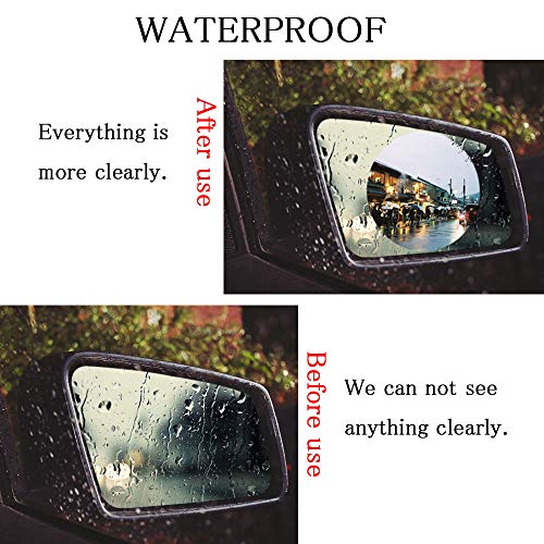 Anti-rain film for car,Anti-Fog,anti-glare for side Mirror&side Window Protective Film,packing 4ï¼ˆEllipseï¼‰