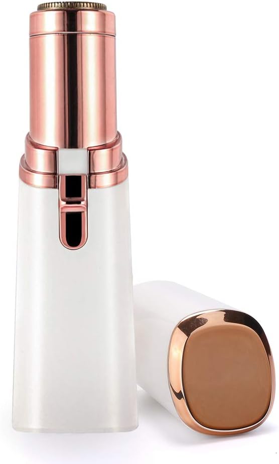 Leayjeen Hair Remover Facial Painless Portable Lipstick Shaver No More Redness Irritation Women's Lipstick Razor, Mini Electric Hair Removal Light Hair Shaver Trimmer Devices for Face (white)