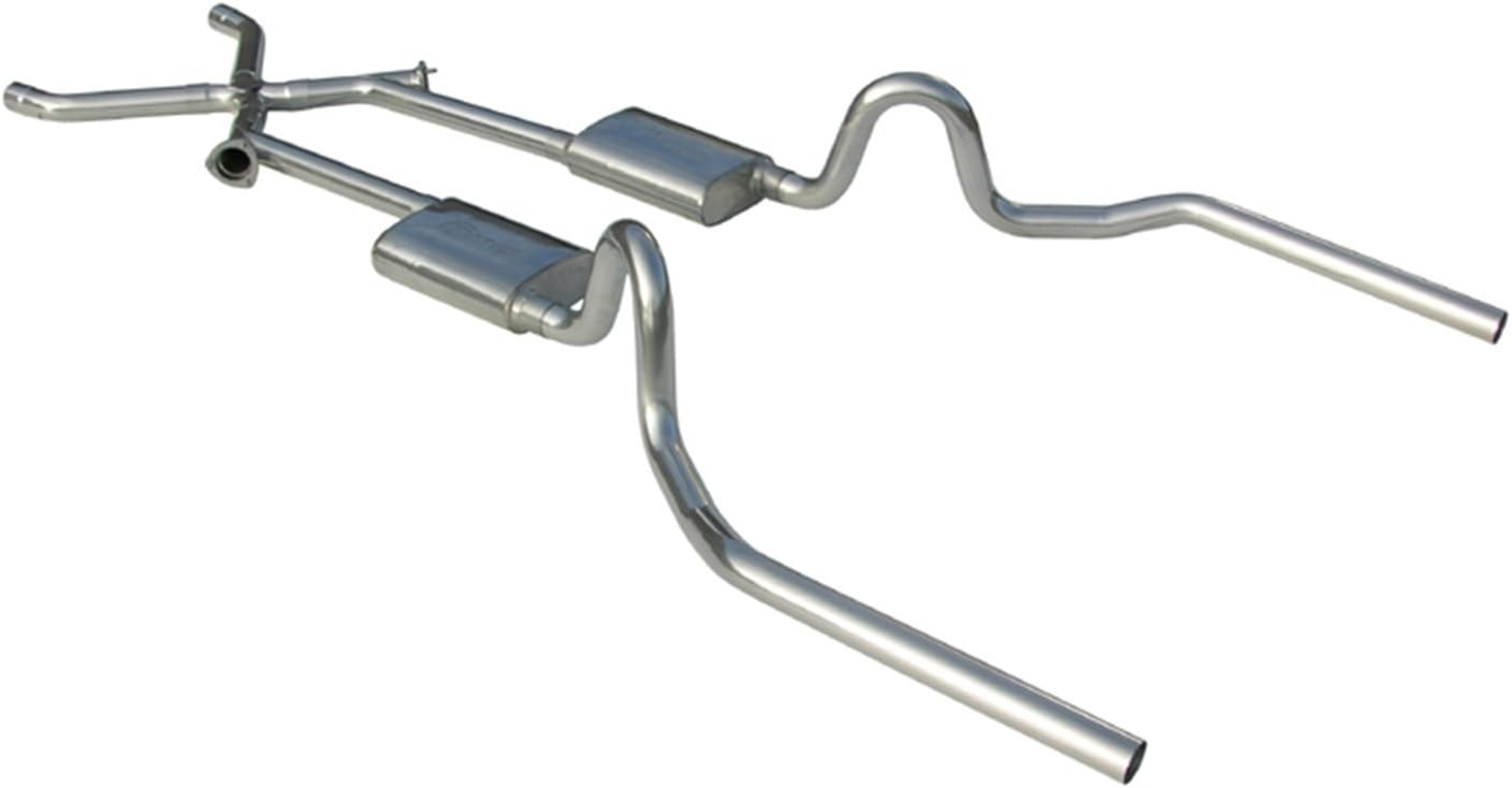 Pypes Performance Exhaust SGA14 Crossmember Back w/Xchange Exhaust System; Split Rear Dual Exit; 3 in. Intermediate And Tail Pipe; Hardware Incl.; Muffler And Tip Not Incl.;
