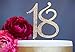 18 Cake Topper - Premium Gold Metal - 18th Birthday Party Sparkly Rhinestone Decoration Makes a Great Centerpiece - Now Protected in a Box