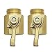 Highmoor Heavy Duty 3/4" Brass Shut Off Valve Garden Hose Thread Connector Water Flow Control 2pcs