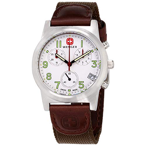 Wenger Field Classic White Dial Canvas Strap Men's Watch 72950W