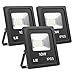 LE 10W Super Bright Outdoor LED Flood Lights, Daylight White 6000K, 100W Halogen Bulb Equivalent, Waterproof, 800lm, Security Lights, Floodlight. Pack of 3 (No Plug)