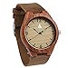 Treehut Wooden Watches for Men, Japanese Miyota Movement, Stylish Exotic Wrist Watch with Adjustable Stainless Steel Buckle, Leather Straps, Watch Made Real Bamboo Wood, Relojes para Hombre