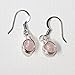Pink Rose Quartz Crystal Beads Dangle Earrings Semi Precious Jewelry