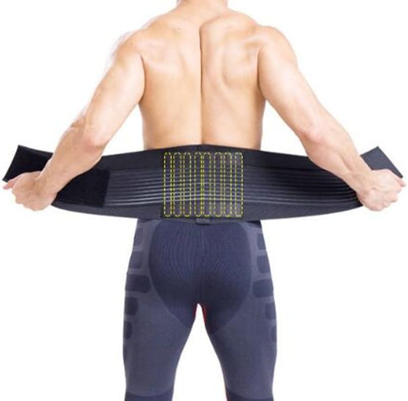 Stabilizing Back Brace Lower Lumbar Support Belt for Back Pain Releif with Dual Adjustable Straps and Breathable Mesh Panels