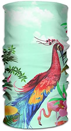 Unisex Rainforest Peacock Flamingo Headwear Bandana Fishing Mask Neck Gaiter Helmet Liner