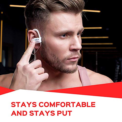 TREBLAB XR500 Bluetooth Headphones, Running or Gym Workout. 2017 Updated Version. IPX7 Waterproof, Sweatproof, Secure-Fit Headset. Noise Cancelling Earphones w/Mic (Certified Refurbished) - Thumbnail 5