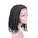 HAIR WAY Lace Front Braided Wigs Bob Style for Black Women Glueless Senegalese 2x Twist Braided Lace Bob Wigs with Baby Hair for Daily Wear Half Hand Tied 16inches (1b)