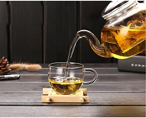 600ml/21oz with Strainer Glass Teapot,Removable Infuser for Loose Tea Safe On Stovetop, Tea Kettle and Tea Maker - Image 3