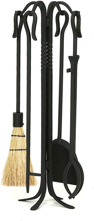 Minuteman International Shepherd's Hook I, 26-in 5-Piece Fireplace Tool Set