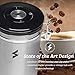SparkPod Airtight Coffee Container w/Grounds Scoop (Large) Stainless Steel Canister w/ CO2 Valve | Kitchen Accessory for Flour, Sugar, Condiments | Ecofriendly