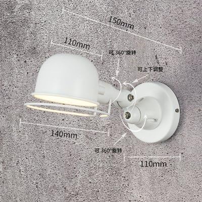 LIYAN Minimalist Wall Light Sconce E26/27 Base The Nordic folding rocker arm bedroom bedside reading telescopic mechanical rock wall lights, small white to 5 watt light source is switched [Energy Class A+++]