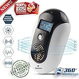 Nsseco Ultrasonic Pest Repeller - Electromagnetic Pest Repellent Technology - Protects Against Rodents, Bugs, Spiders, Ants - Ideal for Home and Outside Use - Large Coverage - Pet& Human Friendly