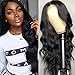 360 Body Wave Lace Frontal Wigs Human Hair Brazilian Black Women 150% Density Pre Plucked With Baby Hair 100% Unprocessed Virgin Human Hair (14 inch, Natural Color)