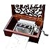 Youtang Vintage Carved Wood 30 Note Mechanism Musical Box Handcrank Music Box Gift