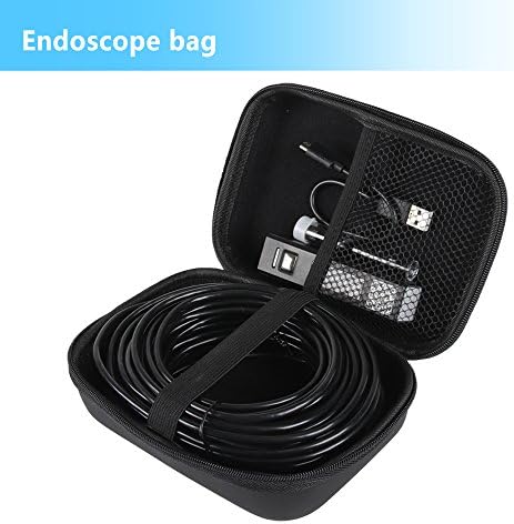 Endoscope Case, WiFi USB Borescope Carrying Case for Inspection Snake Camera Kit, Hard Shell Housing Storage Bag, Fit for 11.5-32.8 FT