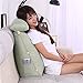 Hiltow Adjustable Triangle Back Wedge Cushion Pillow Sofa Bed Office Chair Rest Cushion Throw Pillow (Green)