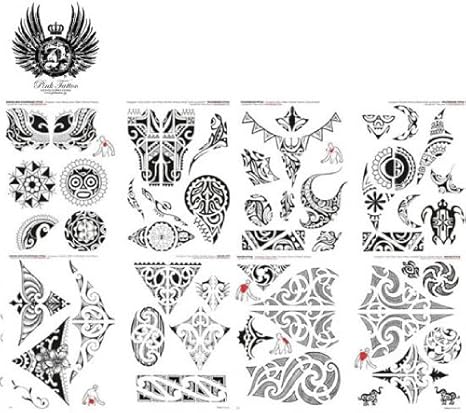Amazon イタリア直輸入 マオリ族 ポリネシアン特集 トライバル タトゥーデザイン本 Pink Tattoo メイク道具 フェイスケアツール 通販