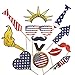 KODOO 39 Pcs 4th of July Photo Booth Props Patriotic Party Props for American Independence Day Party Decorations
