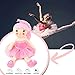 WEWILL Pink Ballerina Stuffed Girl Plush Doll Adorable and Cuddly Gift for Girls on Easter Birthday, 18 inch