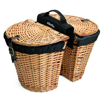 wicker bike panniers