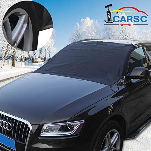 Universal No-Magnet Car Windshield Snow Cover &amp; Sun Shade Protector 85“x 49” Car Windshield Cover for Ice and Snow Fit for Most Vehicles Cars Vans SUVs
