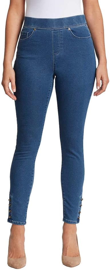 women's high rise pull on jeans