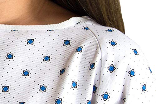 12 Pack - Wholesale Premium Diamond Print Hospital Gowns/Hospital Patient Gown w/Back Ties