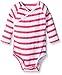 aden + anais Baby Long Sleeve Kimono Body Suit, Pink Blazer Stripe, 3-6 Months