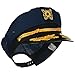 Jacobson Hat Company Yacht Skipper Hat Ship Captain Cap Costume Sailor Boat Ship Captains,Navy,Adjustable