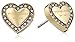 Michael Kors Tone Signature Heart Stud Earrings