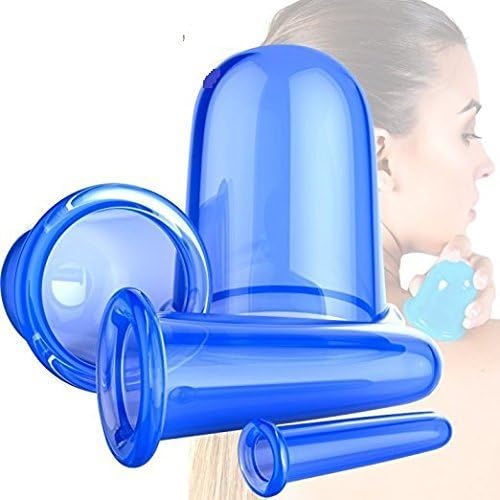 CUTADORNS Silicone Cupping Massage Therapy Set Anti-Cellulite Cup for Face Body Relax Muscles