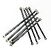 LAFEINA 8 PCS Aluminum Alloy Upgrade Link Rod for 1/10 RC Crawler Car Axial Scx10 313MM Wheelbase Upgrades(Black)