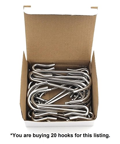 eeZe Rack WS-EZ-JH-01 304 Stainless Steel Heavy Duty S Hooks S Shaped Hooks Hangers HEAVY DUTY (20-pack, 304 Stainless) - Thumbnail 5