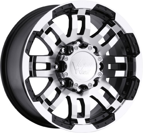 Vision Warrior 375 Gloss Black Machined Face Wheel (17x8.5