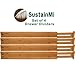 Bamboo Wooden Drawer Dividers | Expandable and Adjustable Kitchen Drawer Organizer |Good for Bedroom, Bathroom, Baby, Desk | Set of 4|