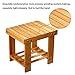 Famistar Kids Small Bamboo Stool,Multfunctional Anti-Slip Lightweight Step Stool Seat With Storage Shelf/Foot Pads